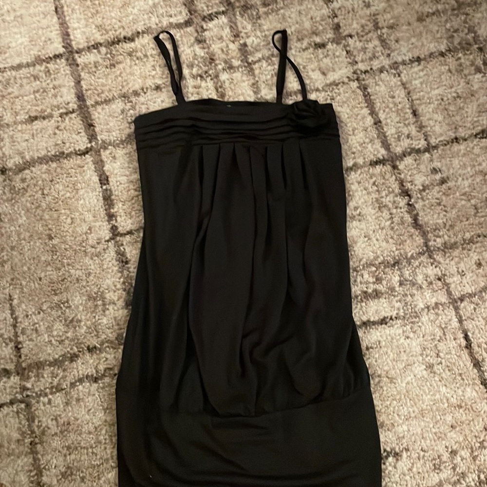 Black Silk Mini Dress